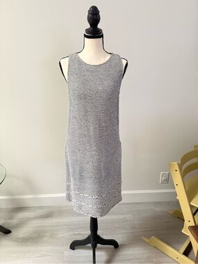 St. John Black and White Knit Dress